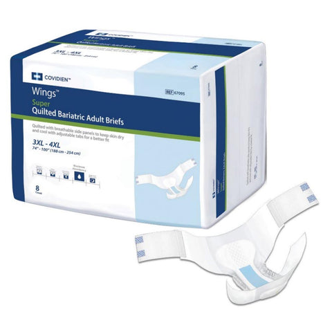 Wings Super Quilted Bariatric Adult Briefs, 74