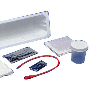 KENGUARD Dover Red Rubber Open Urethral Catheter Tray 14 Fr 1 (EA)