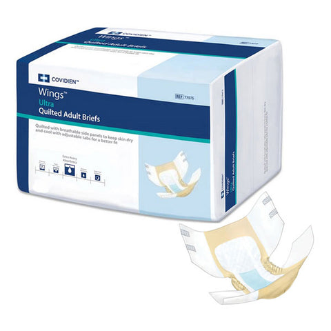 Covidien's Wings Ultra Quilted Adult Briefs Extra Heavy Absorbency, X-Large, 59