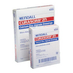 Curasorb Zinc Calcium Alginate Dressing 4" x 4" 10 (BX)