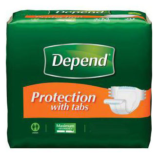Depend Protection Brief with 4 Tabs Small/Medium 19