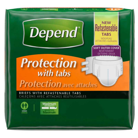 Depends Protection Brief with 4 Tabs Large 35