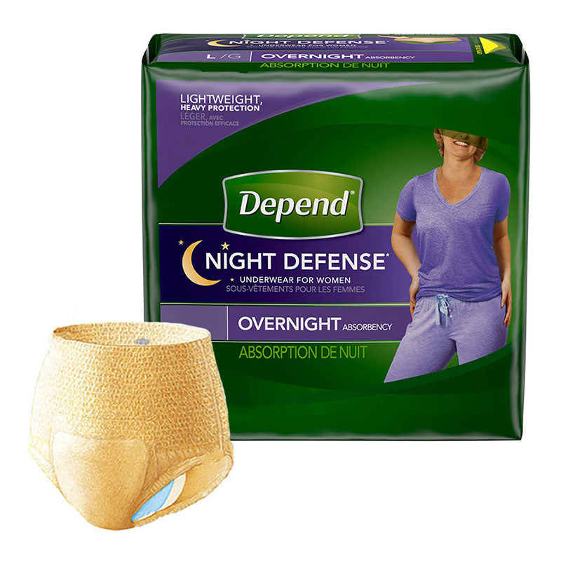 Depend Underwear Overnight Absorbency X-Large For Women 12 (PK)