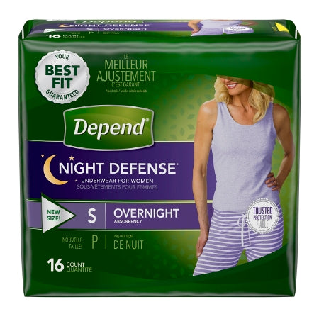 Depend Women's Night Defense, Small. 16 (PK)
