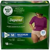 Depend Fit-Flex Max for Women, Medium. 30 (PK)
