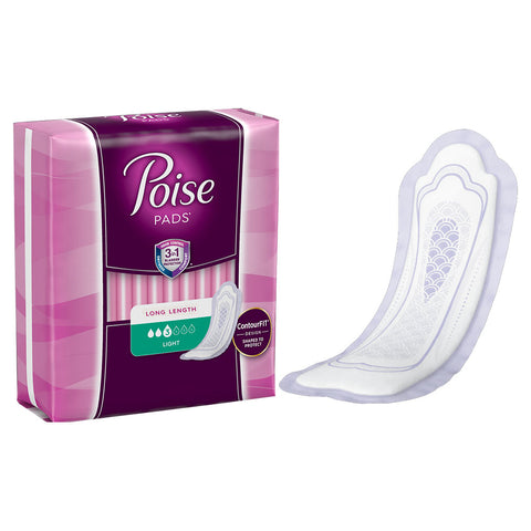 Poise Original Pads, Light Absorbency, Long Length. 24 (PK)