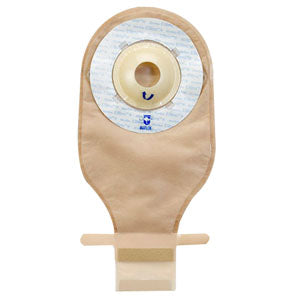 UltraLite Shallow Convex 3/4" Opaque Drain Pouch with Kwik-Klose II Fastener and Skin Shield Barrier 10 (BX)