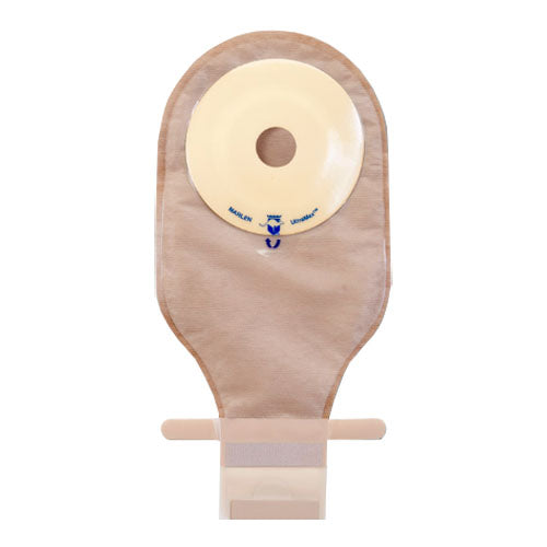 Ultramax Drainable Flat Pouch With AquaTack Hydrocolloid Barrier 7/8" Opening With Kwik-Klose II Closure, Opaque 5 (BX)
