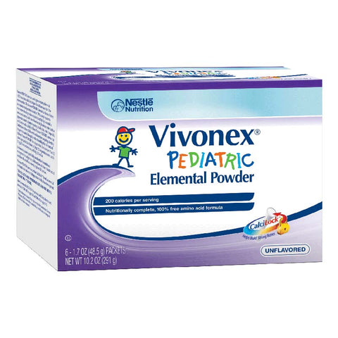 Vivonex Pediatric Nutritionally Complete Elemental Food Unflavored 1.7 oz. Packet 6 (BX)