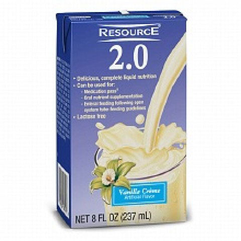 Resource 2.0 Delicious Complete Vanilla Creme Flavor 8 oz. Brik Pak 27 (CA)