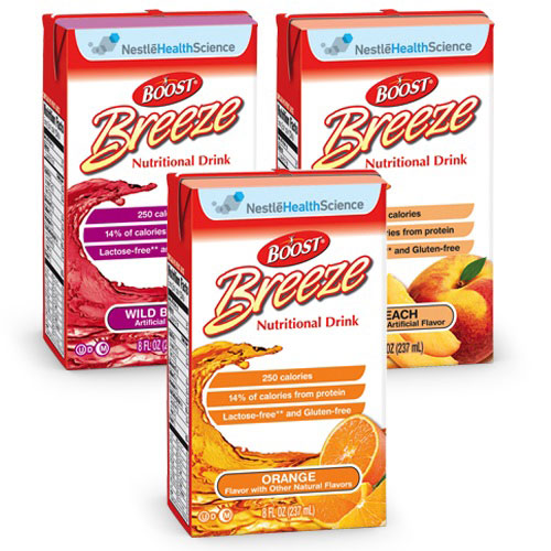 BOOST BREEZE Nutritional Supplement Variety Case 8 oz. Brik Pak 27 (CA)