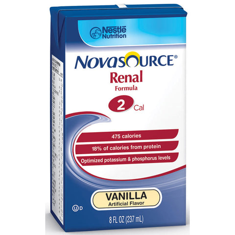 Novasource Renal Nutritional Support Vanilla Flavor Liquid 8 oz. Brik Pak 27 (CA)