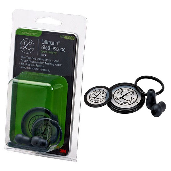 3M Littmann Stethoscope Spare Parts Kit, Cardiology III, Black 1 (EA)