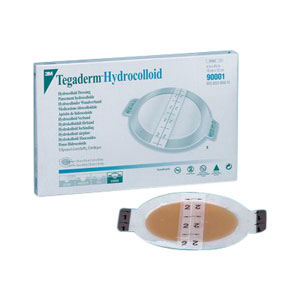 Tegaderm Hydrocolloid Dressing with Outer Clear Adhesive 6-3/4" x 8" Oval 3 (BX)