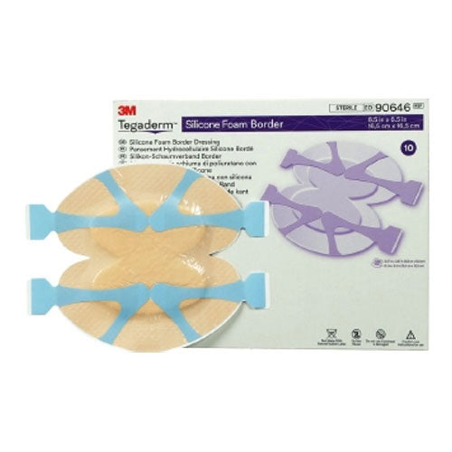 Tegaderm Silicone Foam Heel and Contour Dressing, 6" x 6" 5 (BX)