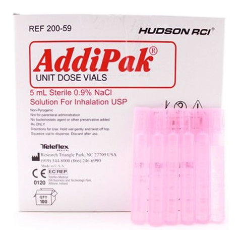 Addipak Full Normal Saline, 5mL 100 (BX)