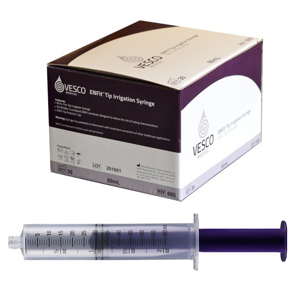 ENFit Tip Irrigation Syringe 60 mL 1 (EA)