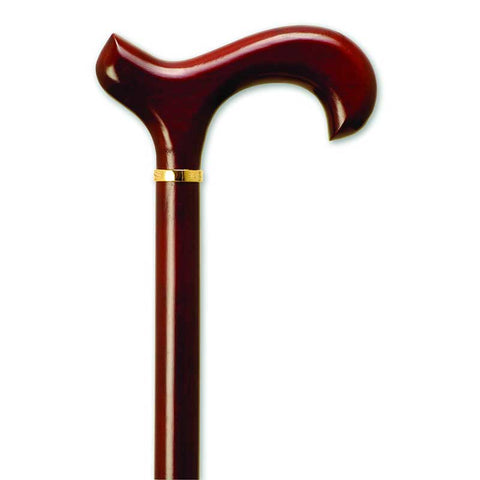 Men's Derby Handle Cane, Rosewood Stain, 36