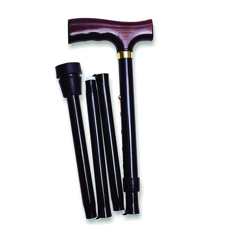 Folding Travel Cane with Fritz Handle, Black, 33" - 37" 1 (EA)
