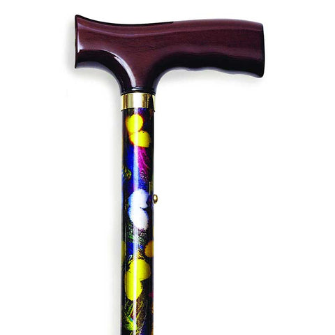 Folding Travel Cane with Fritz Handle, Butterfly 1 (EA)