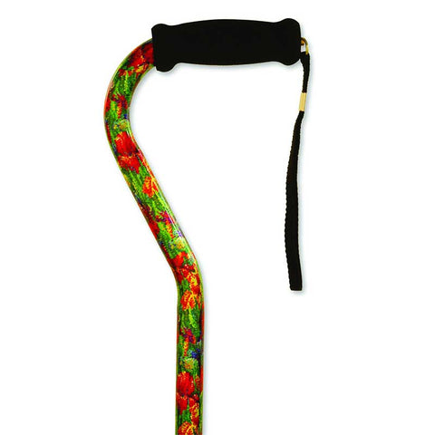 Offset Handle Cane, Summer Garden 1 (EA)