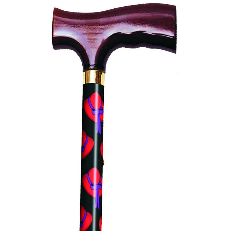Travel Folding Cane, Red Hat 1 (EA)
