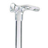 Contour Left Handle Lucite Cane, Clear, 7/8