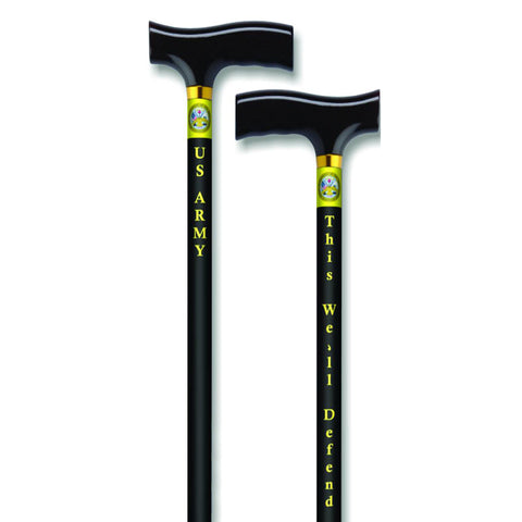 Straight Cane with Fritz Handle, US Army 1 (EA)