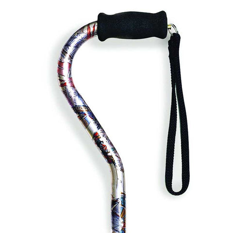 Offset Handle Cane, Compass Rose 1 (EA)