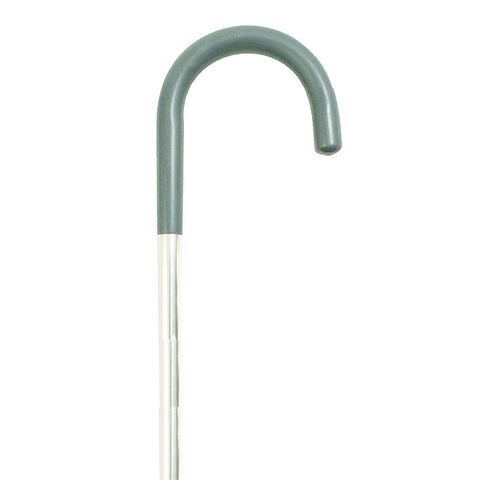 Tourist Handle Cane with Vinyl Grip, Silver 1 (EA)