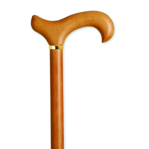 Men's Derby Handle Wood Cane, Natural Stain 1 (EA)